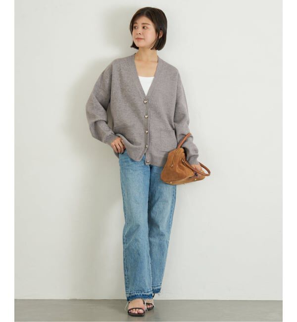 U by SPICK&SPAN「《追加》ハートボタンVカーディガン」|カーディガン|