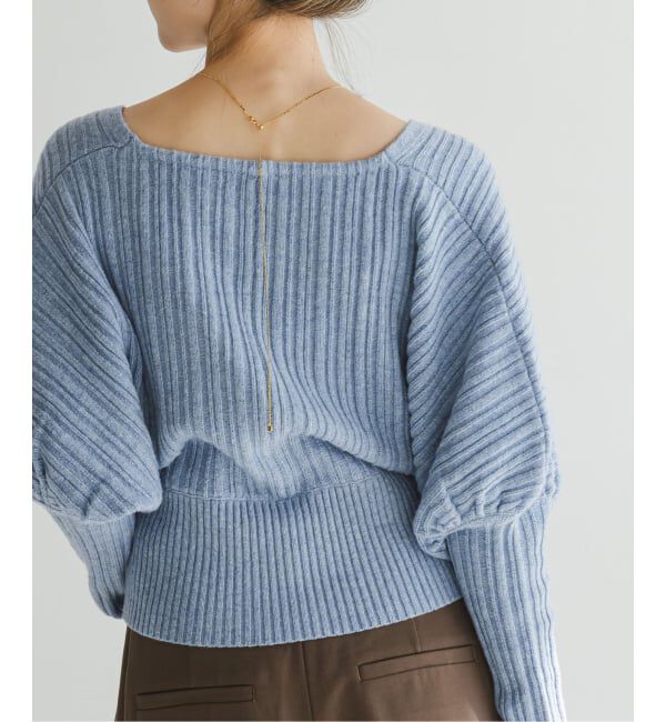 NOBLE「カシュクールランダムリブニットプルオーバー」|ニット・セーター|