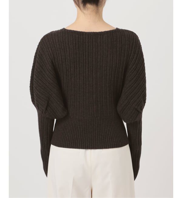 NOBLE「カシュクールランダムリブニットプルオーバー」|ニット・セーター|