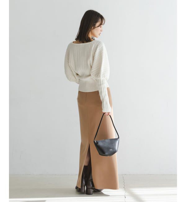 NOBLE「カシュクールランダムリブニットプルオーバー」|ニット・セーター|