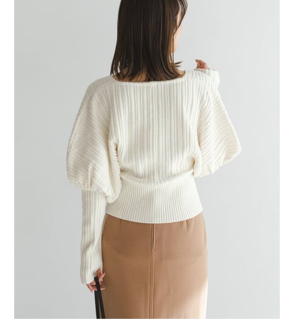 NOBLE「カシュクールランダムリブニットプルオーバー」|ニット・セーター|