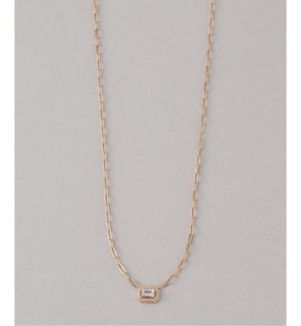 Lilas by Spick&Span「アップグレードホワイトトパーズネックレス K18」|ネックレス|