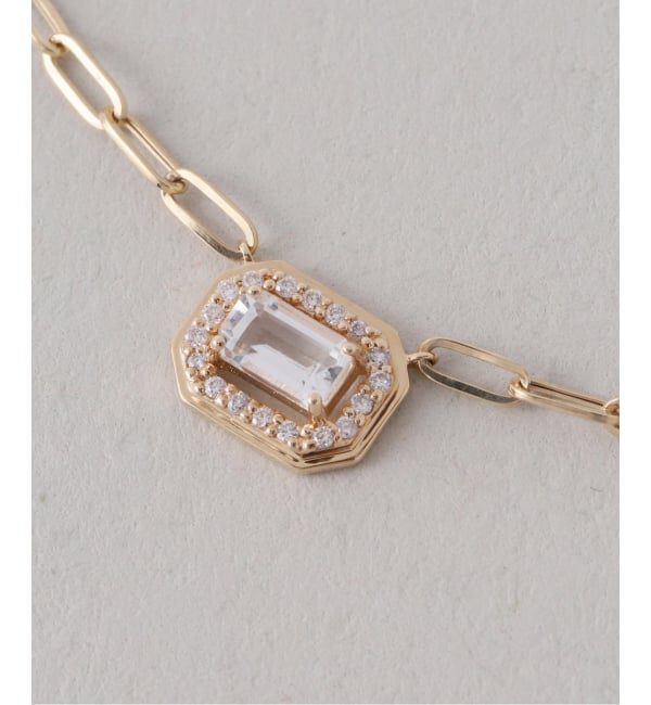 Lilas by Spick&Span「アップグレードホワイトトパーズネックレス K18」|ネックレス|