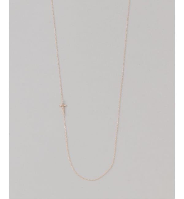 Lilas by Spick&Span「クロスダイヤネックレス K10」|ネックレス|