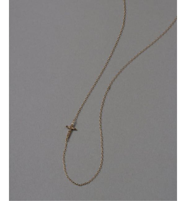 Lilas by Spick&Span「クロスダイヤネックレス K10」|ネックレス|