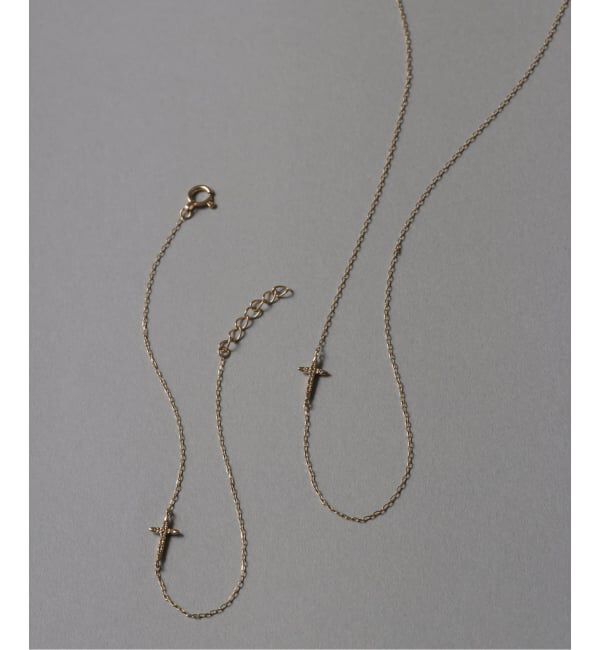 Lilas by Spick&Span「クロスダイヤネックレス K10」|ネックレス|