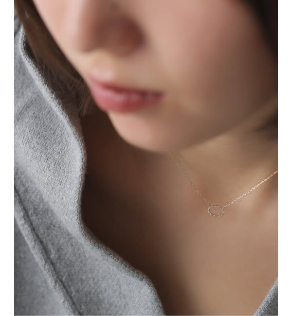 Lilas by Spick&Span「オーバルダイヤネックレス K10」|ネックレス|