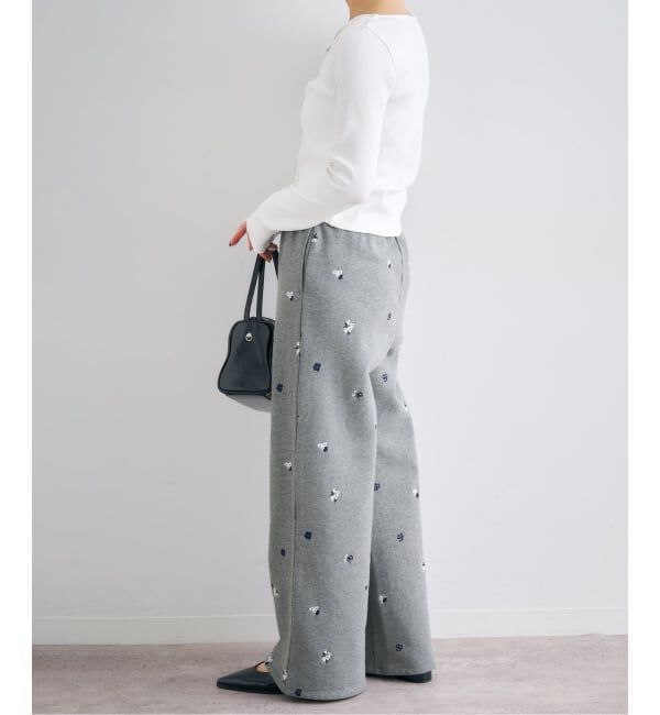 U by SPICK&SPAN「ルーズストレート刺繍スウェットパンツ」|その他|