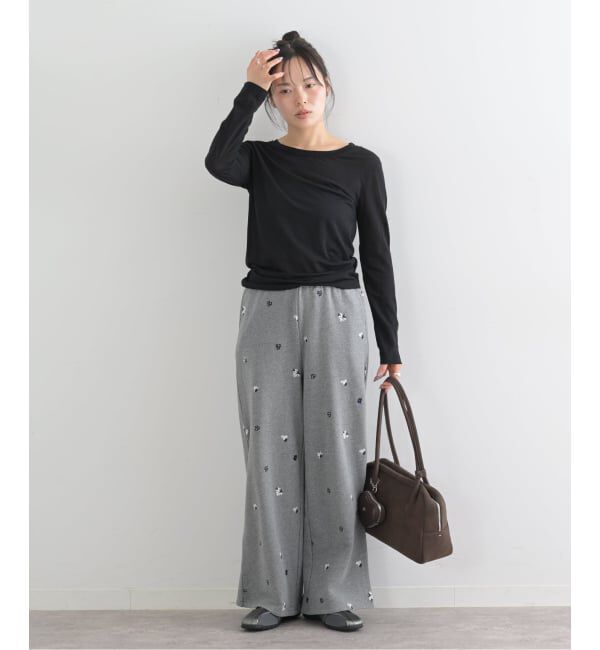 U by SPICK&SPAN「ルーズストレート刺繍スウェットパンツ」|その他|