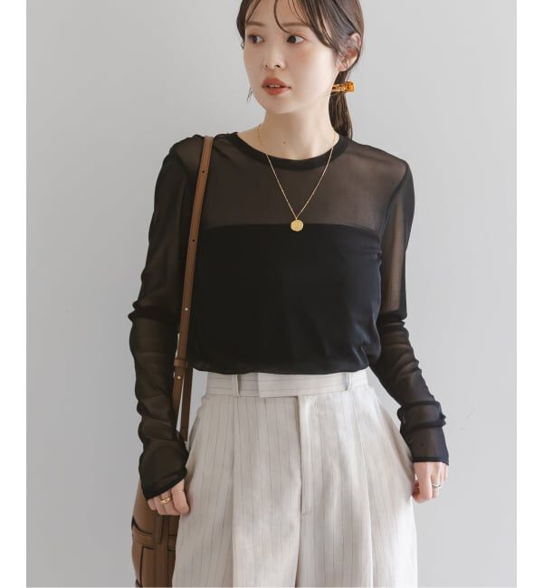 NOBLE「《追加》スキンチュールロングTシャツ」|Tシャツ・カットソー|