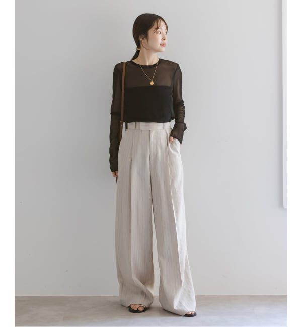 NOBLE「《追加》スキンチュールロングTシャツ」|Tシャツ・カットソー|