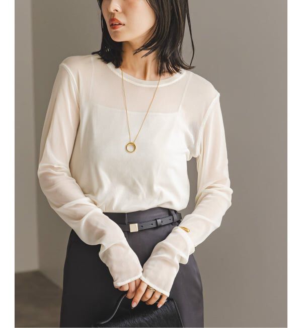 NOBLE「《追加》スキンチュールロングTシャツ」|Tシャツ・カットソー|