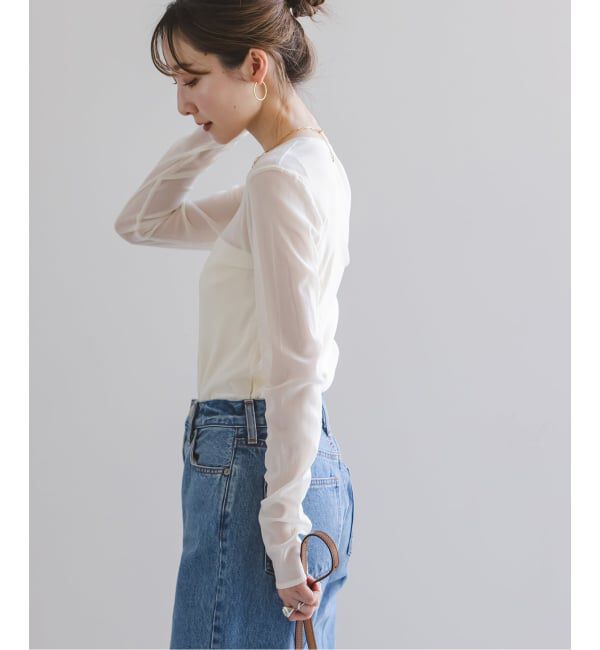 NOBLE「《追加》スキンチュールロングTシャツ」|Tシャツ・カットソー|