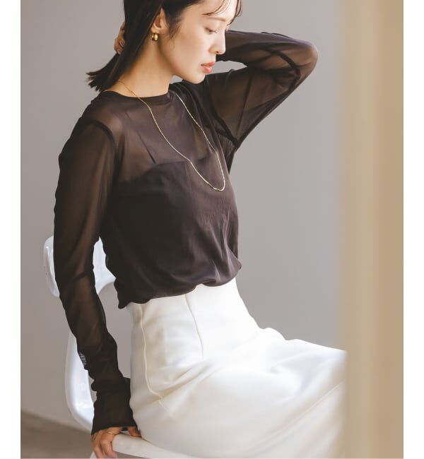 NOBLE「《追加》スキンチュールロングTシャツ」|Tシャツ・カットソー|