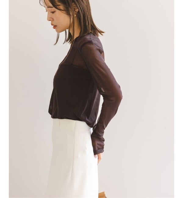 NOBLE「《追加》スキンチュールロングTシャツ」|Tシャツ・カットソー|