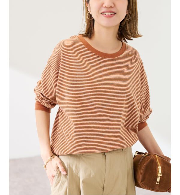 FRAMeWORK「マルチボーダーロンT」|Tシャツ・カットソー|ブラウン