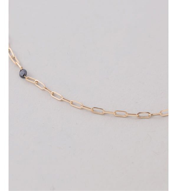 Lilas by Spick&Span「ブラックホールダイヤ1pクリップチェーンネックレス K18」|ネックレス|