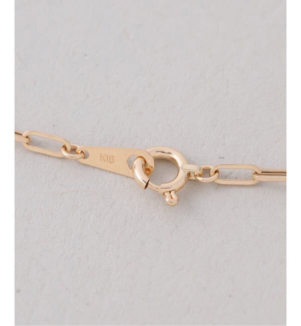 Lilas by Spick&Span「ブラックホールダイヤ1pクリップチェーンネックレス K18」|ネックレス|