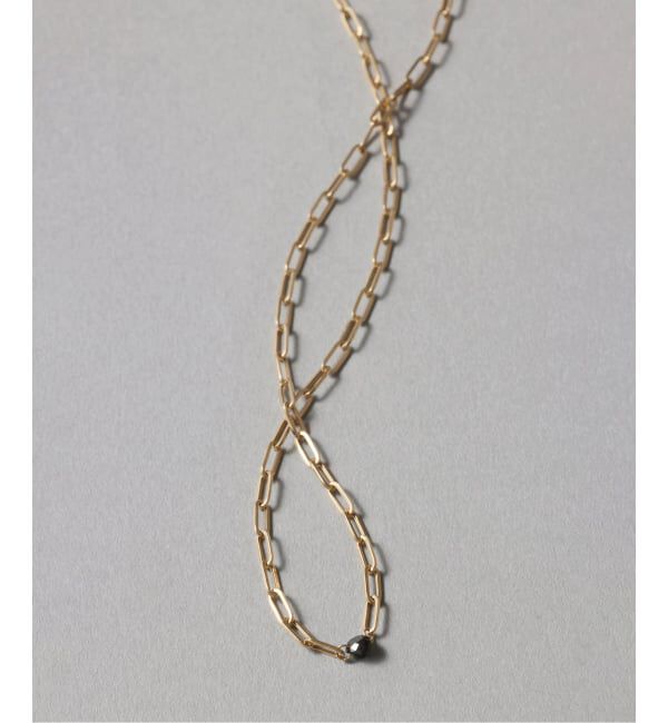 Lilas by Spick&Span「ブラックホールダイヤ1pクリップチェーンネックレス K18」|ネックレス|