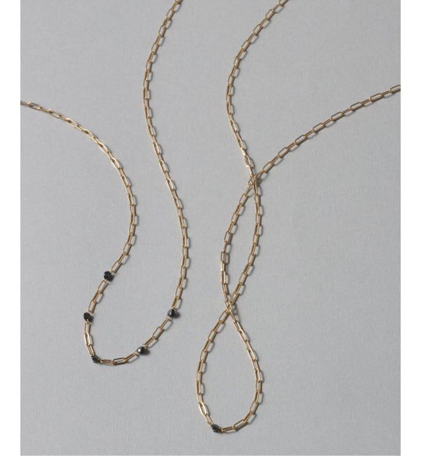 Lilas by Spick&Span「ブラックホールダイヤ1pクリップチェーンネックレス K18」|ネックレス|