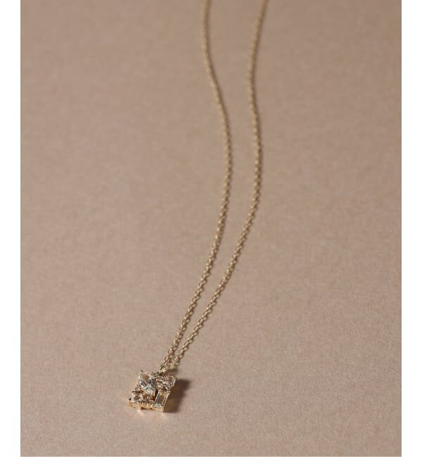 Lilas by Spick&Span「《WEB限定》MIXスクエアネックレス K10」|ネックレス|