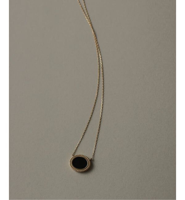 Lilas by Spick&Span「オーバルオニキスフラットネックレス K10」|ネックレス|