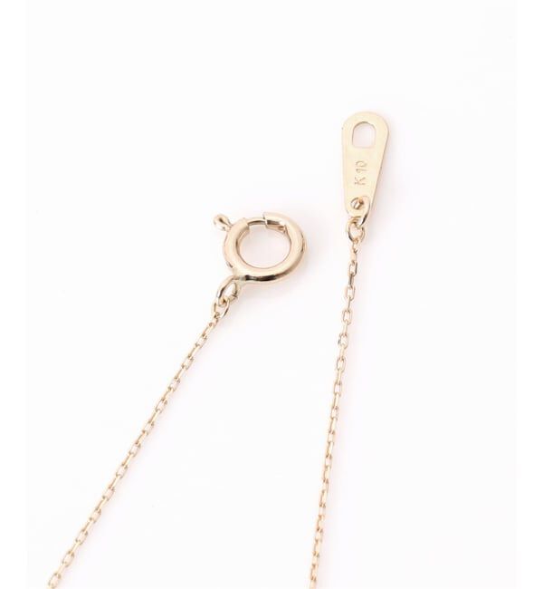 Lilas by Spick&Span「《WEB限定》ボックスダイヤ12mmバーティカルバーネックレス K10」|ネックレス|