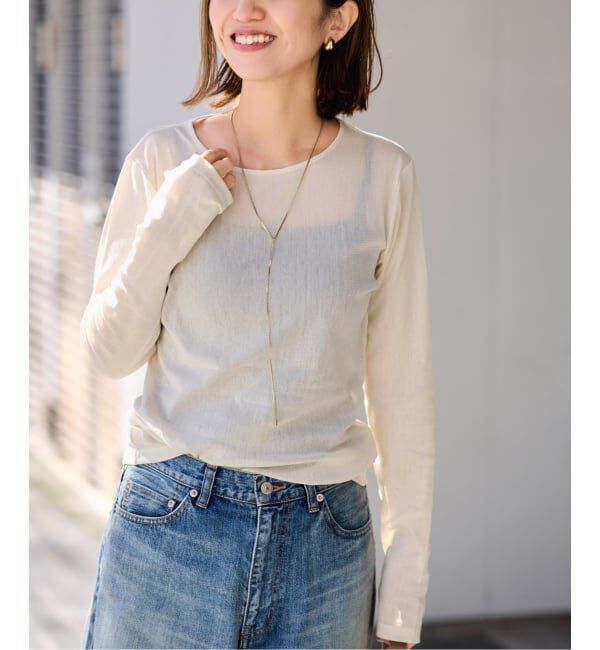 FRAMeWORK「コットンチュールシアープルオーバー」|Tシャツ・カットソー|