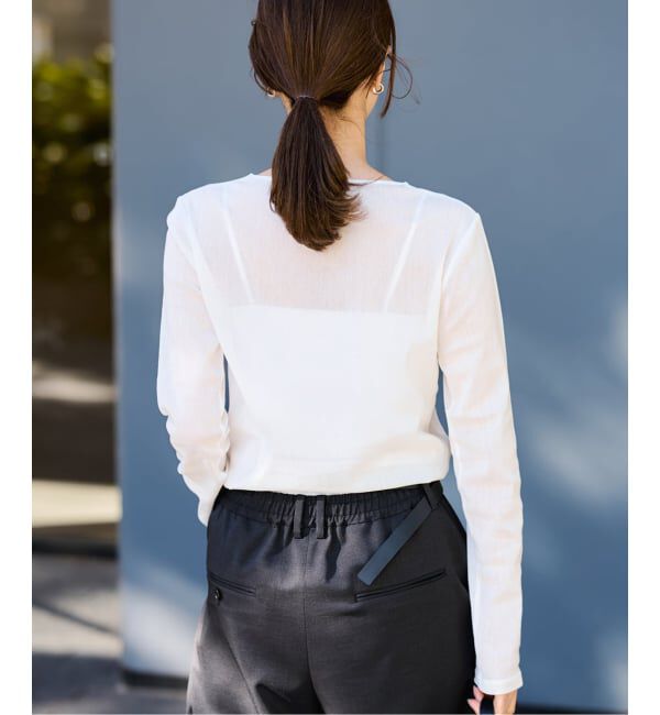 FRAMeWORK「コットンチュールシアープルオーバー」|Tシャツ・カットソー|