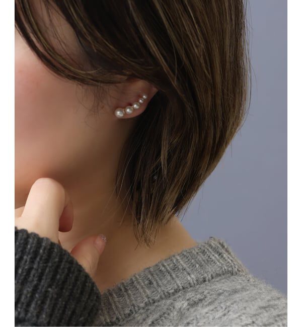 Lilas by Spick&Span「《一部店舗＋WEB限定》5ピースグラデーションパールピアス K10（両耳）」|ピアス|ゴールド