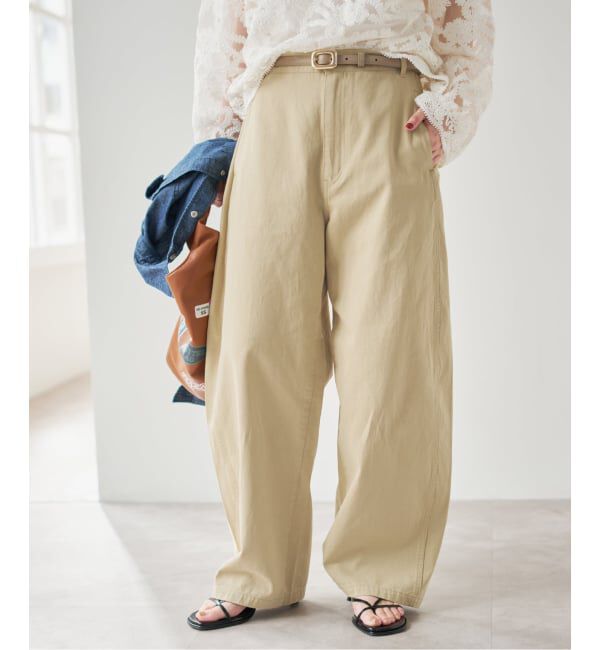 Spick and Span「《予約》コットンバレルレッグパンツ」|その他|