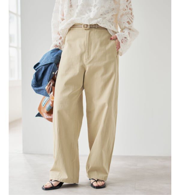 Spick and Span「《予約》コットンバレルレッグパンツ」|その他|