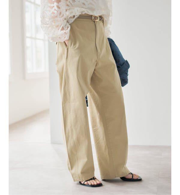 Spick and Span「《予約》コットンバレルレッグパンツ」|その他|