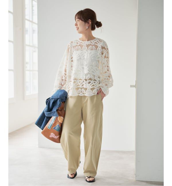 Spick and Span「《予約》コットンバレルレッグパンツ」|その他|