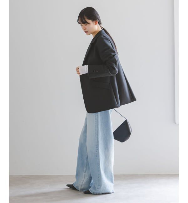 NOBLE「コンパクトコットンウエストシェイプジャケット」|テーラードジャケット|