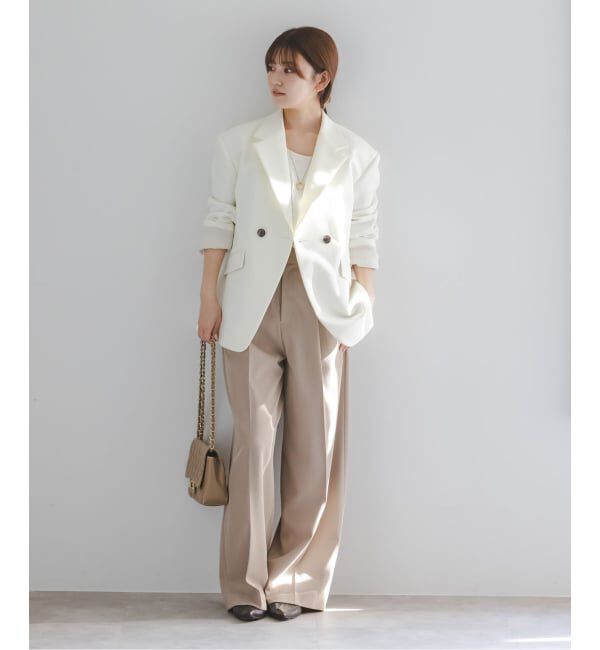 NOBLE「コンパクトコットンウエストシェイプジャケット」|テーラードジャケット|