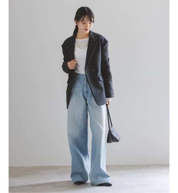 NOBLE「コンパクトコットンウエストシェイプジャケット」|テーラードジャケット|