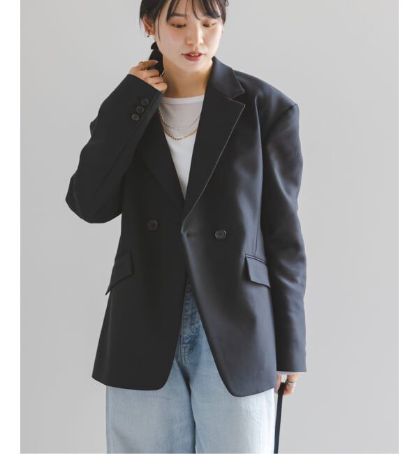 NOBLE「コンパクトコットンウエストシェイプジャケット」|テーラードジャケット|