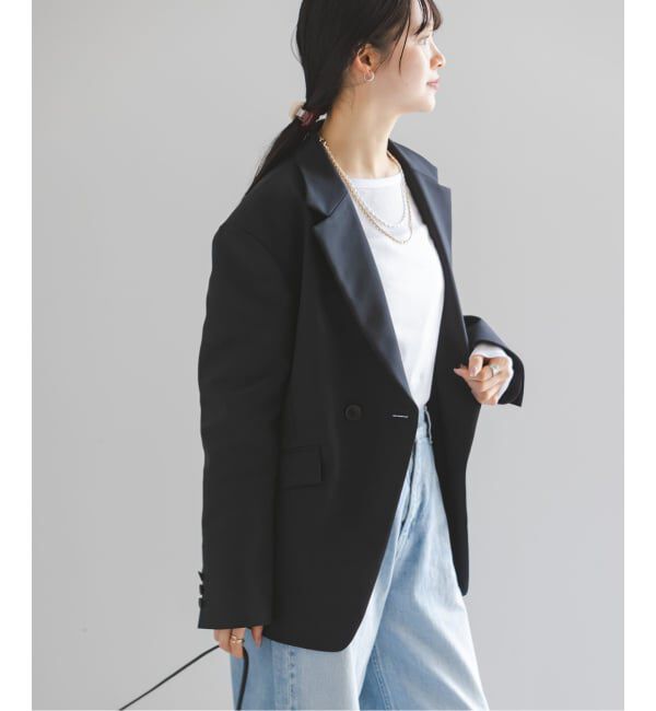 NOBLE「コンパクトコットンウエストシェイプジャケット」|テーラードジャケット|