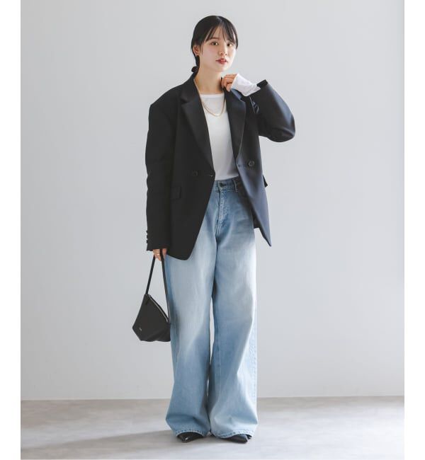 NOBLE「コンパクトコットンウエストシェイプジャケット」|テーラードジャケット|