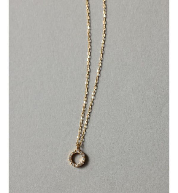 Lilas by Spick&Span「《予約》プチダイヤサークルラインネックレス K10」|ネックレス|