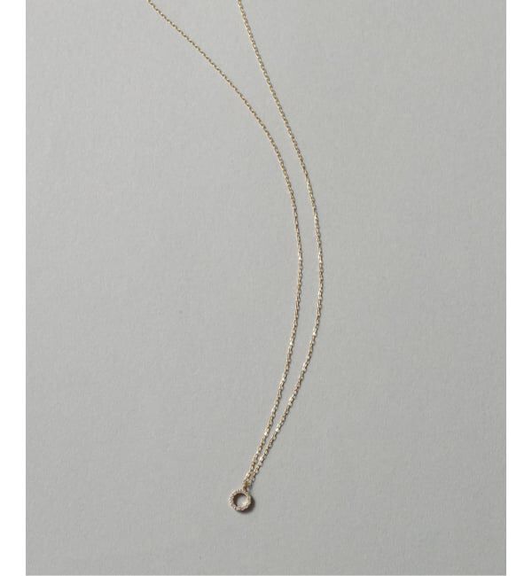 Lilas by Spick&Span「《予約》プチダイヤサークルラインネックレス K10」|ネックレス|