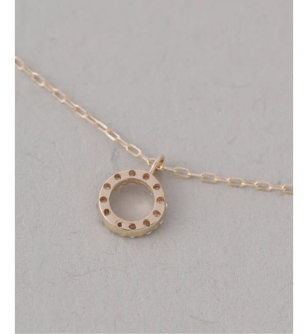 Lilas by Spick&Span「《予約》プチダイヤサークルラインネックレス K10」|ネックレス|