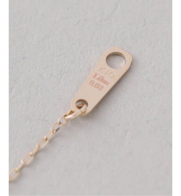 Lilas by Spick&Span「《予約》プチダイヤスクエアネックレス K10」|ネックレス|