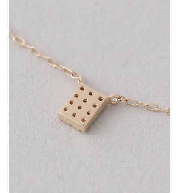 Lilas by Spick&Span「《予約》プチダイヤスクエアネックレス K10」|ネックレス|