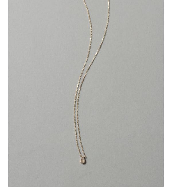 Lilas by Spick&Span「《予約》プチダイヤペアシェイプネックレス K10」|ネックレス|