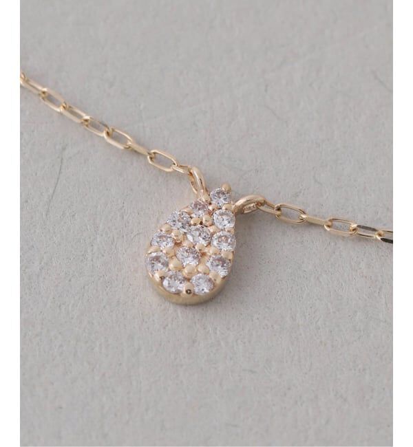 Lilas by Spick&Span「《予約》プチダイヤペアシェイプネックレス K10」|ネックレス|
