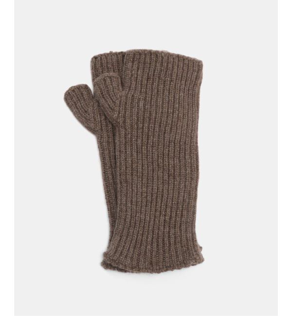  「WILLIAM BRUNTON/ウィリアム ブラントン カシミヤ リブウォーマー」|手袋|ブラウン