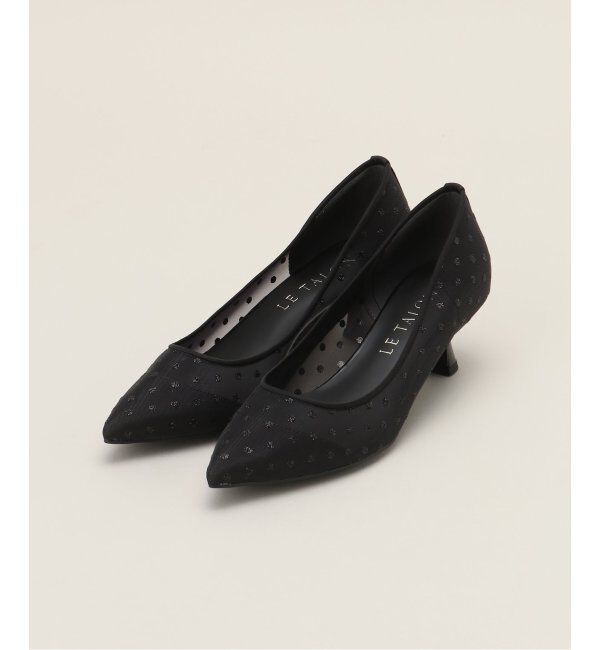  「《追加》5cmポインテッドチュールドットパンプス」|パンプス|