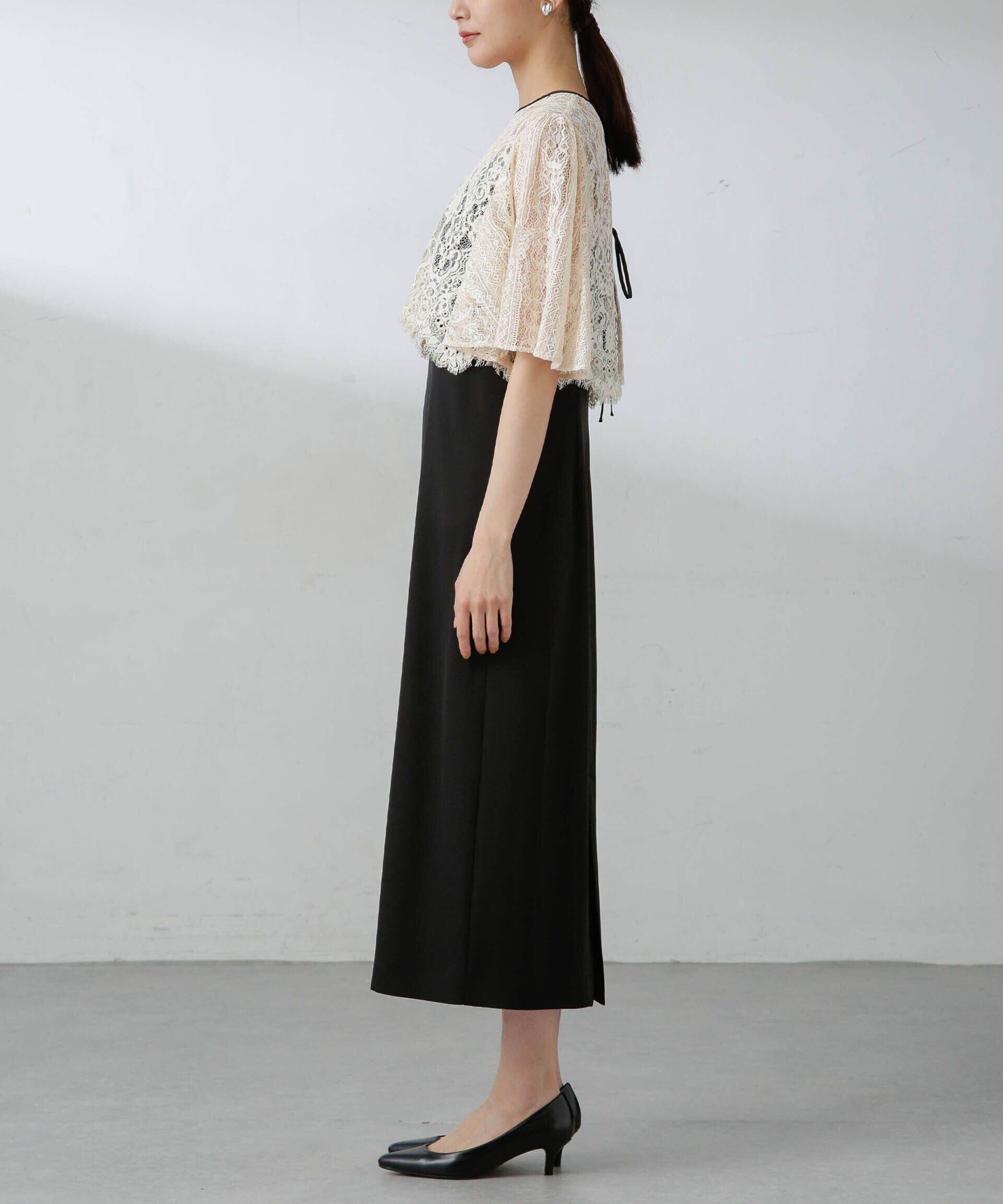 nano･universe「troisiemechaco/パネルレース ダブルクロス 3WAYワンピース」|ワンピース|